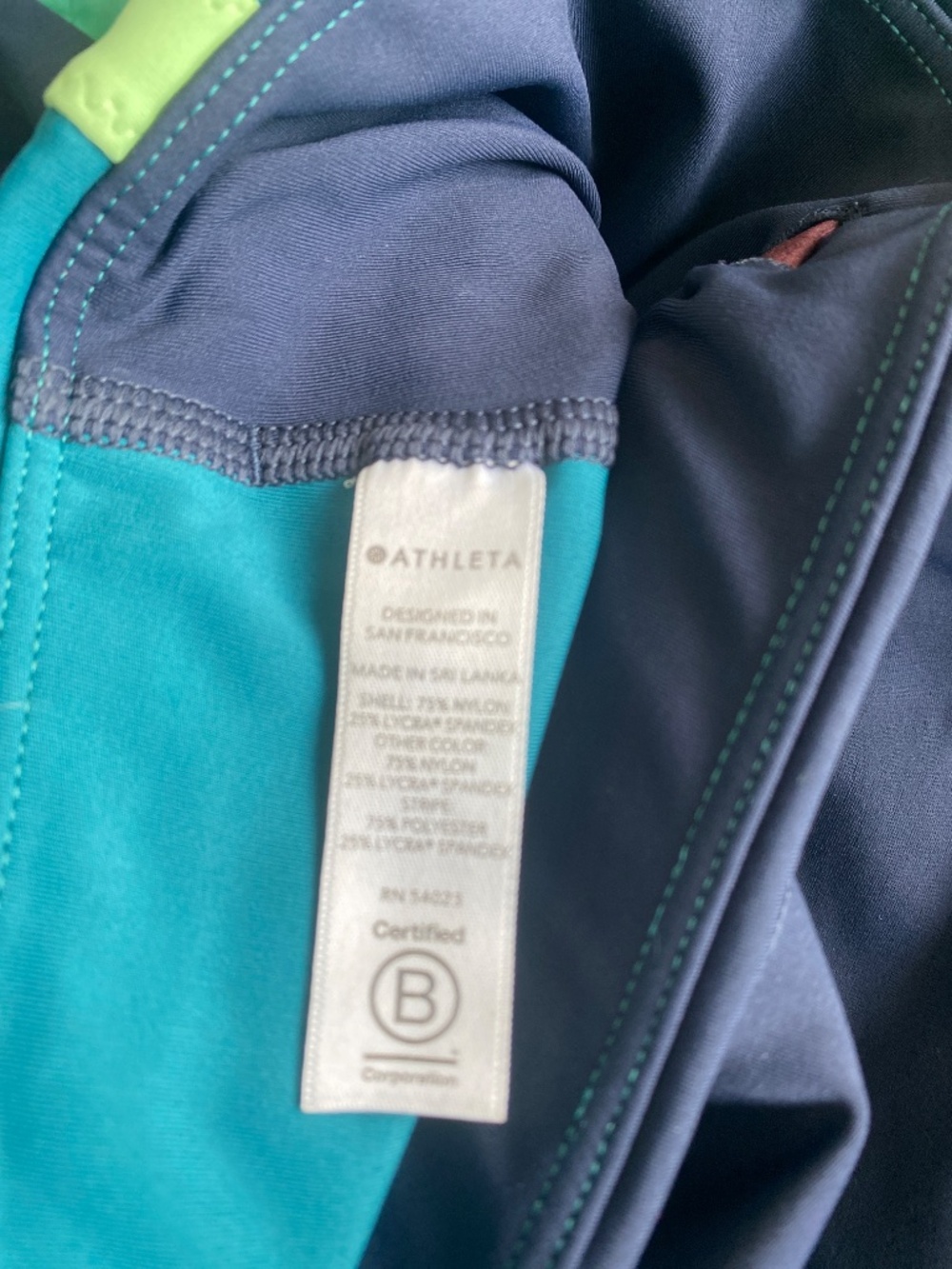Athleta M High Rise Crunch Colorblock 7/8 Tights Leggings - Picture 11 of 11